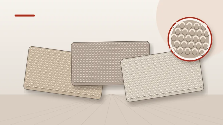 Illustration of neutral loop-pile carpet samples with enlarged yarn texture
